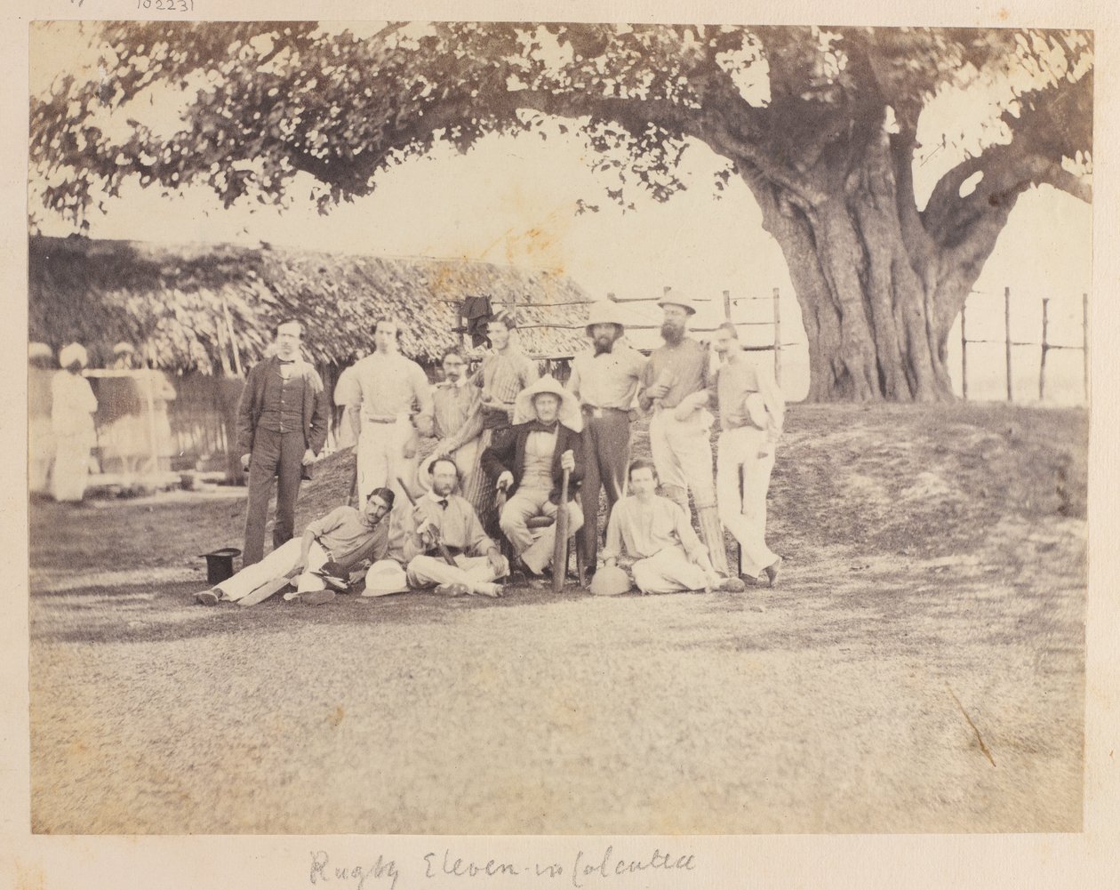 Army cricket team, Calcutta by Unknown photographer