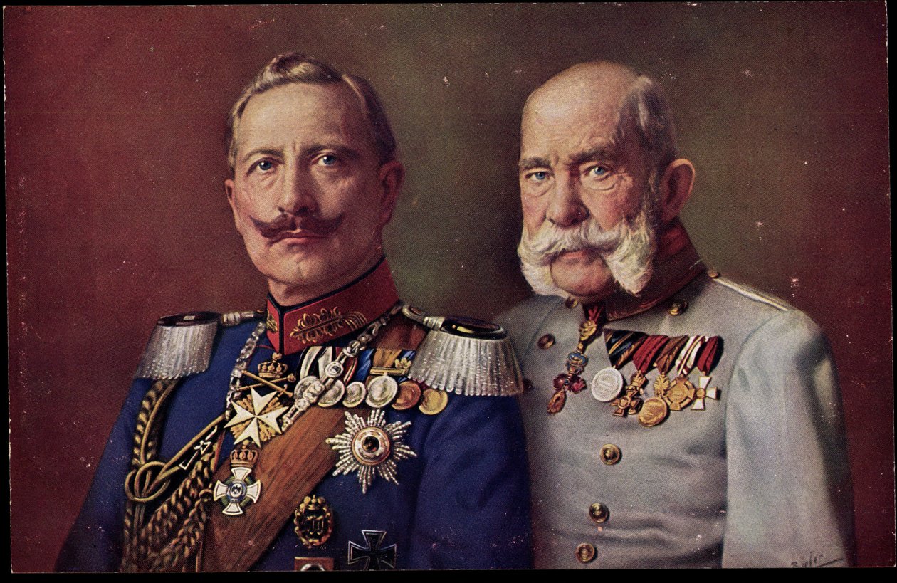 Artist Kaiser Wilhelm II, Emperor Franz Joseph I by Unknown photographer