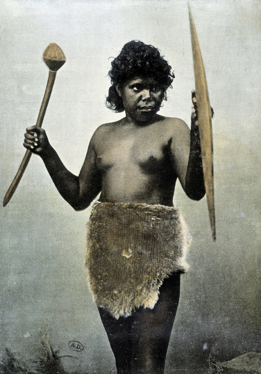 Australian Aboriginal wife in charge of her husband