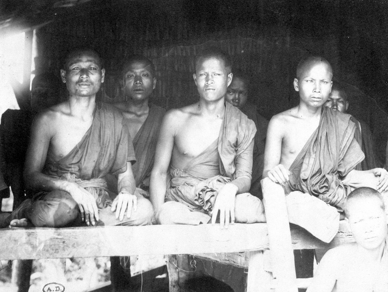 Cambodian monks by Unknown photographer