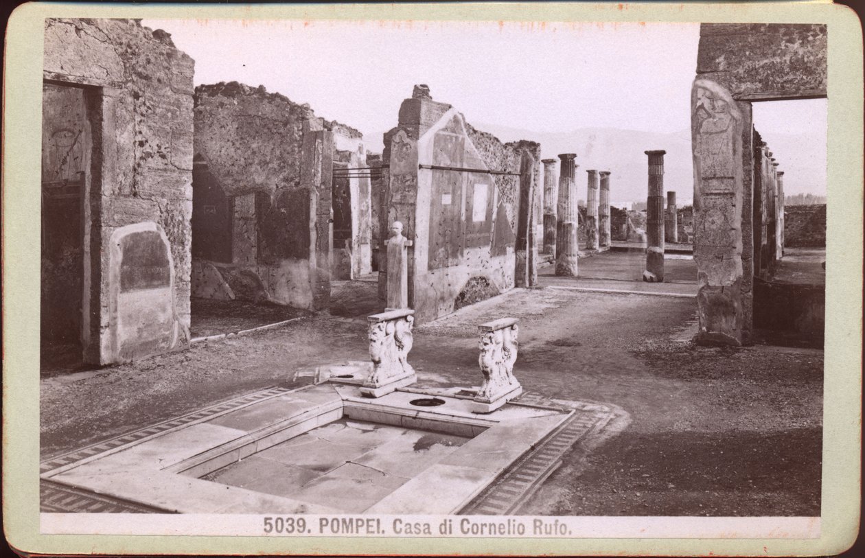 House of Cornelius Rufus in Pompeii, ca 1880 by Unknown photographer