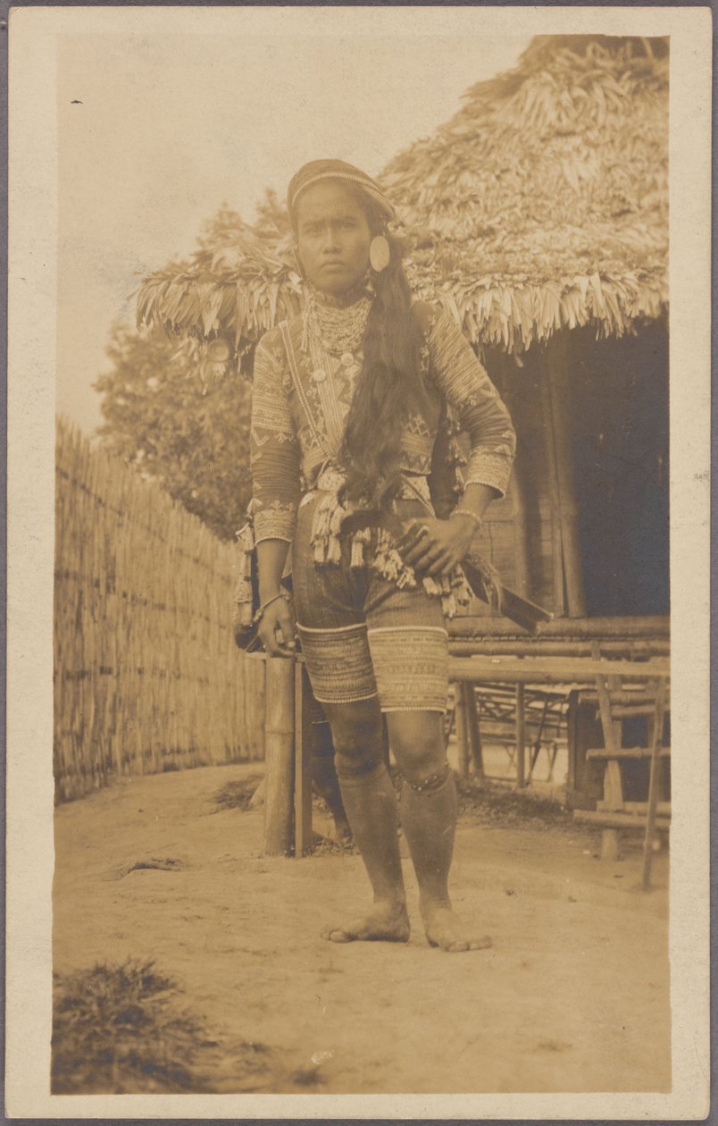 Datto Bulon, Chief of the Bagobo, Dressed in Warrior Attire, Philippine Reservation, Louisiana Purchase Exposition by Unknown photographer
