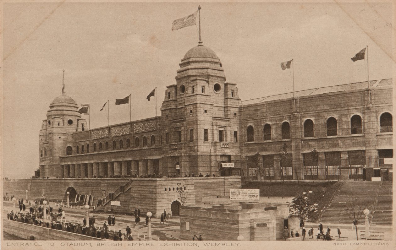 Entrance to Stadium, British Empire Exhibition, Wembley by Unknown photographer