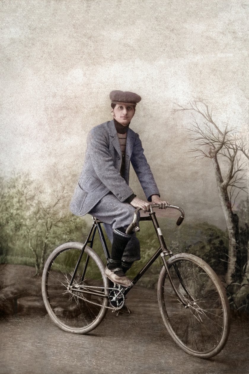 Fernand Ochse on a Bicycle, France, ca 1920 by Unknown photographer