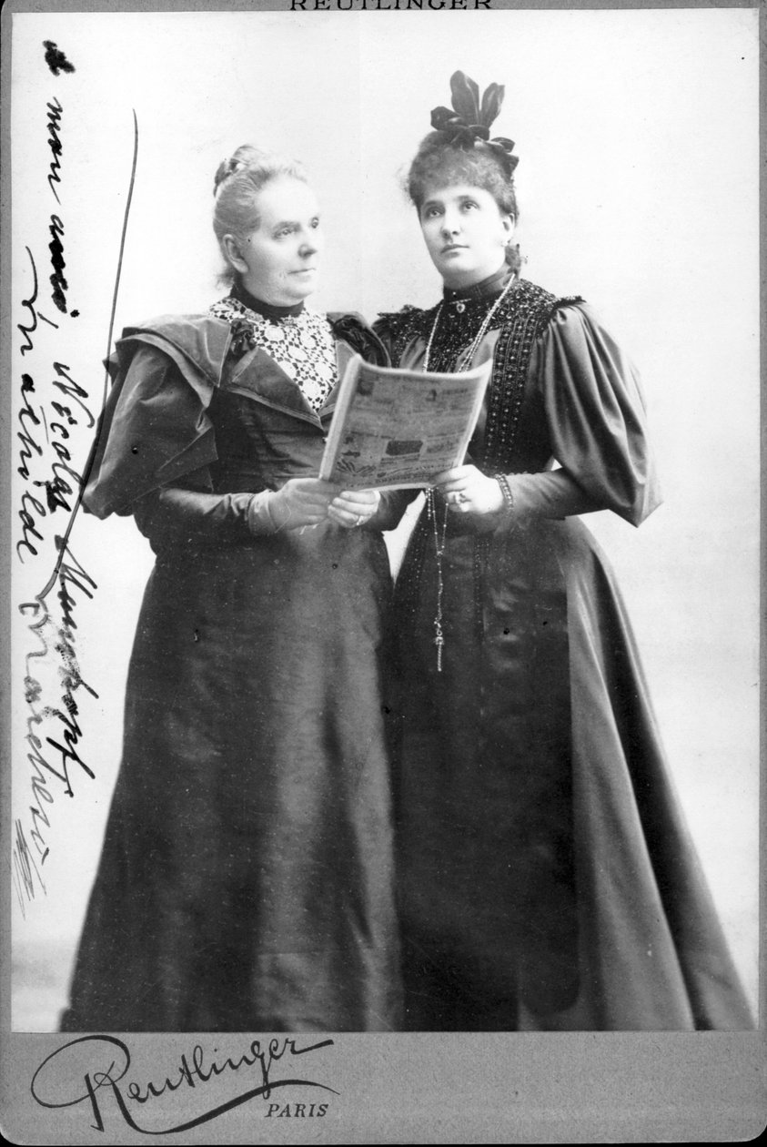 German Singer Mathilde Marchesi and Australian Singer Nellie Melba. Late 19th century Photography by Unknown photographer