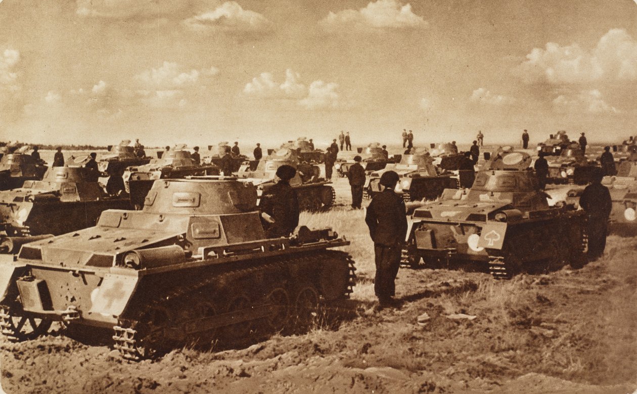 German tanks, Doberitz, near Berlin, Germany, photograph from Illustrated London News, July 27 by Unknown photographer