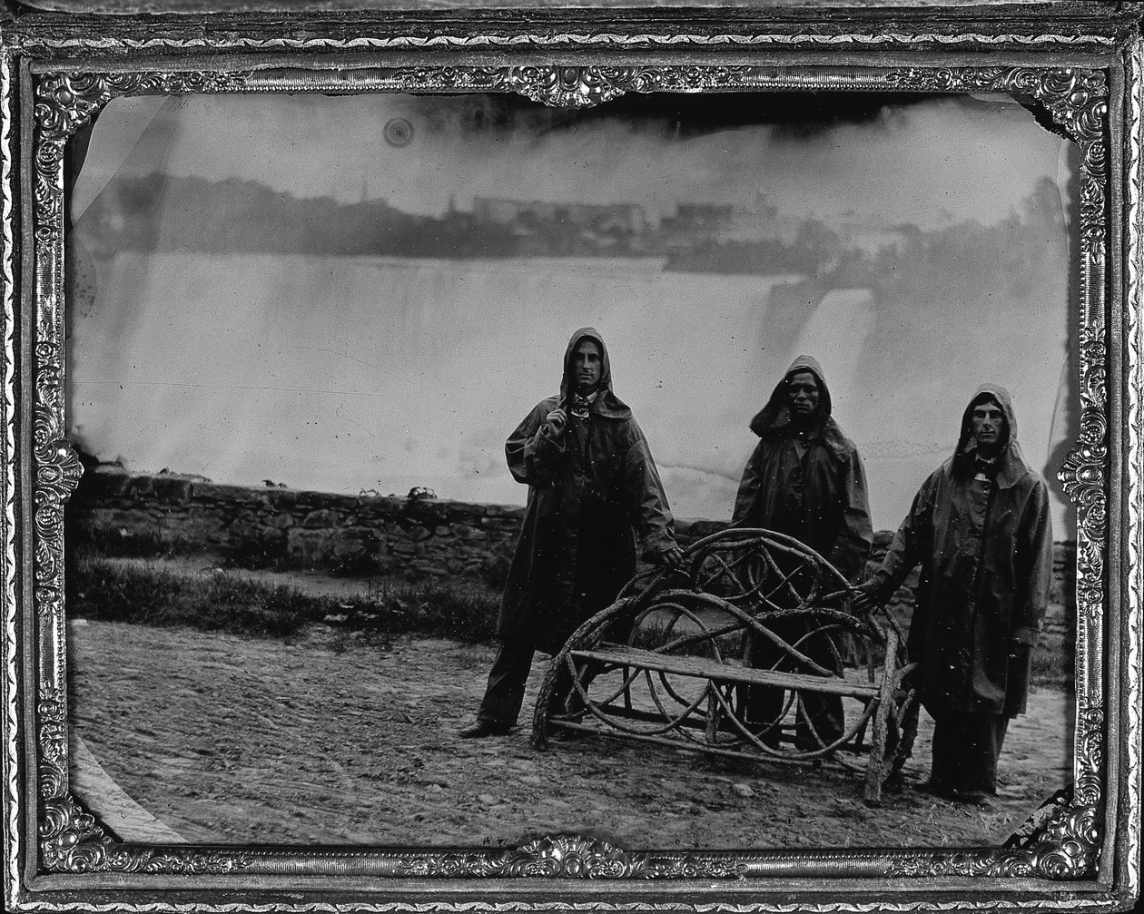 Group portrait at Niagara Falls, c.1855 by Unknown photographer
