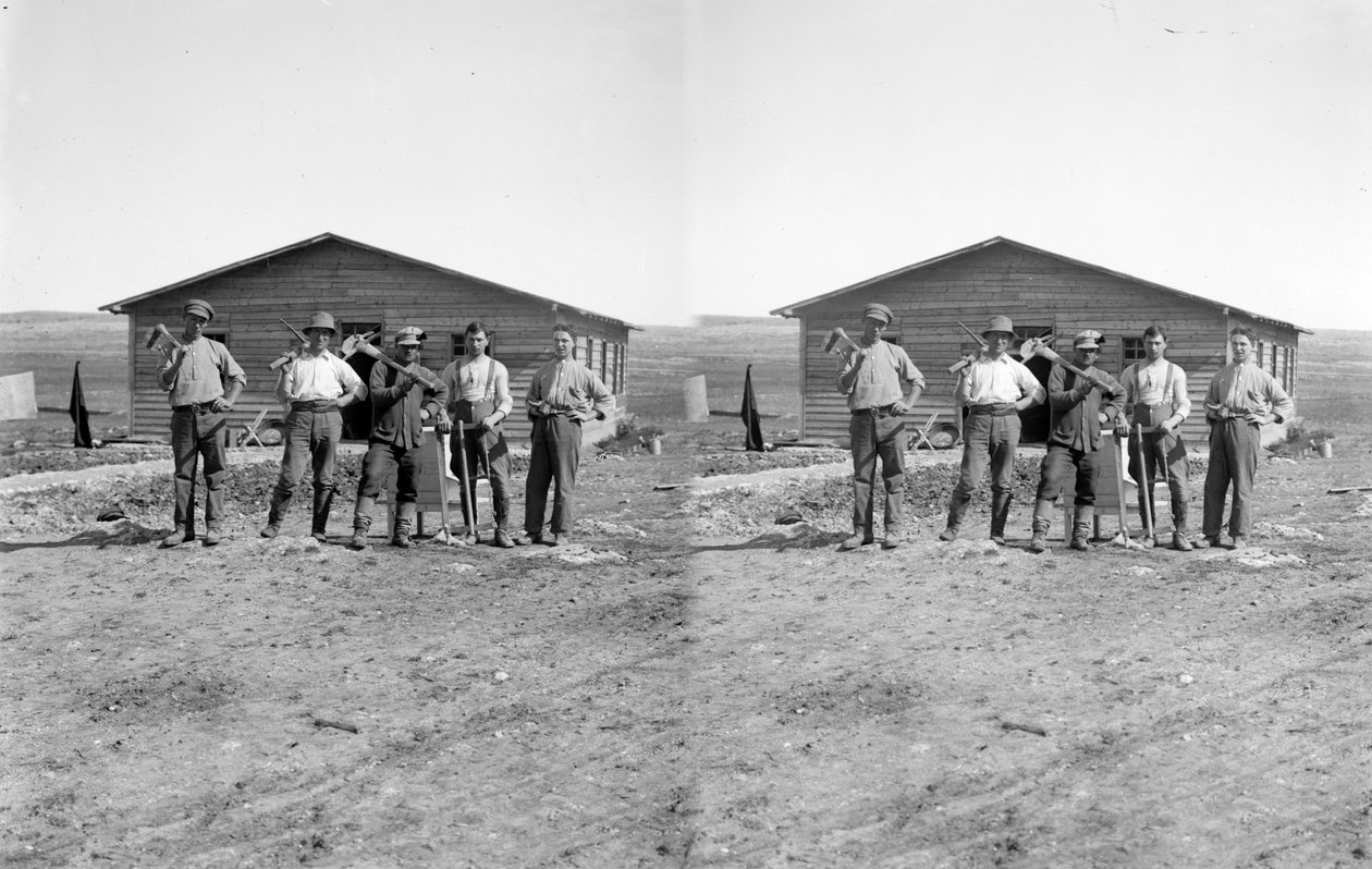 Group Portrait of Jewish Settlers on a Kibbutz in Palestine, c.1923 by Unknown photographer