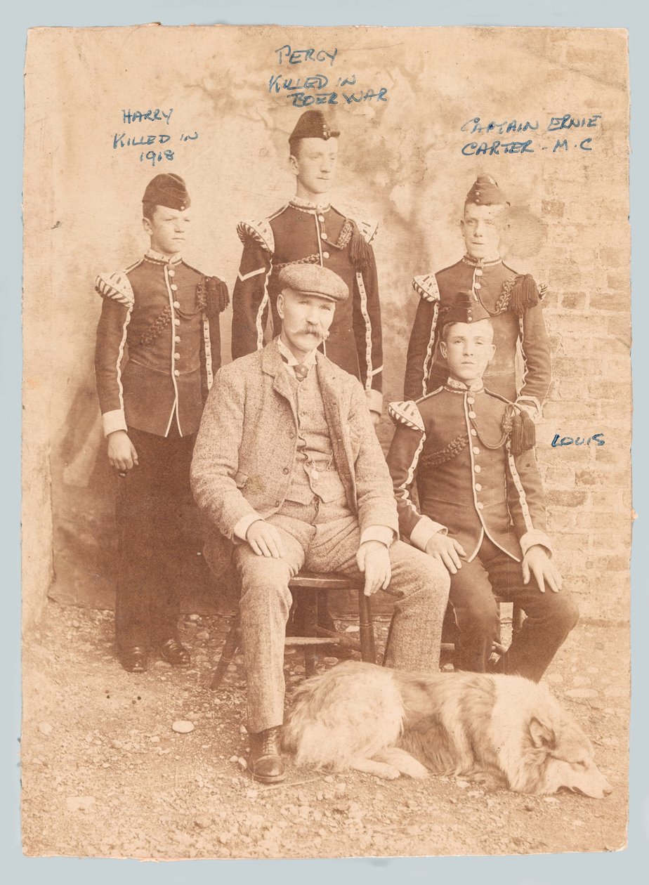 Group Portrait of William Carter with His Sons by Unknown photographer
