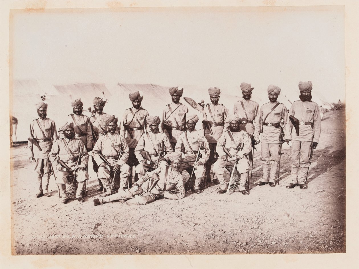 Indian officers of the 28th Bombay Native Infantry, 1884 circa by Unknown