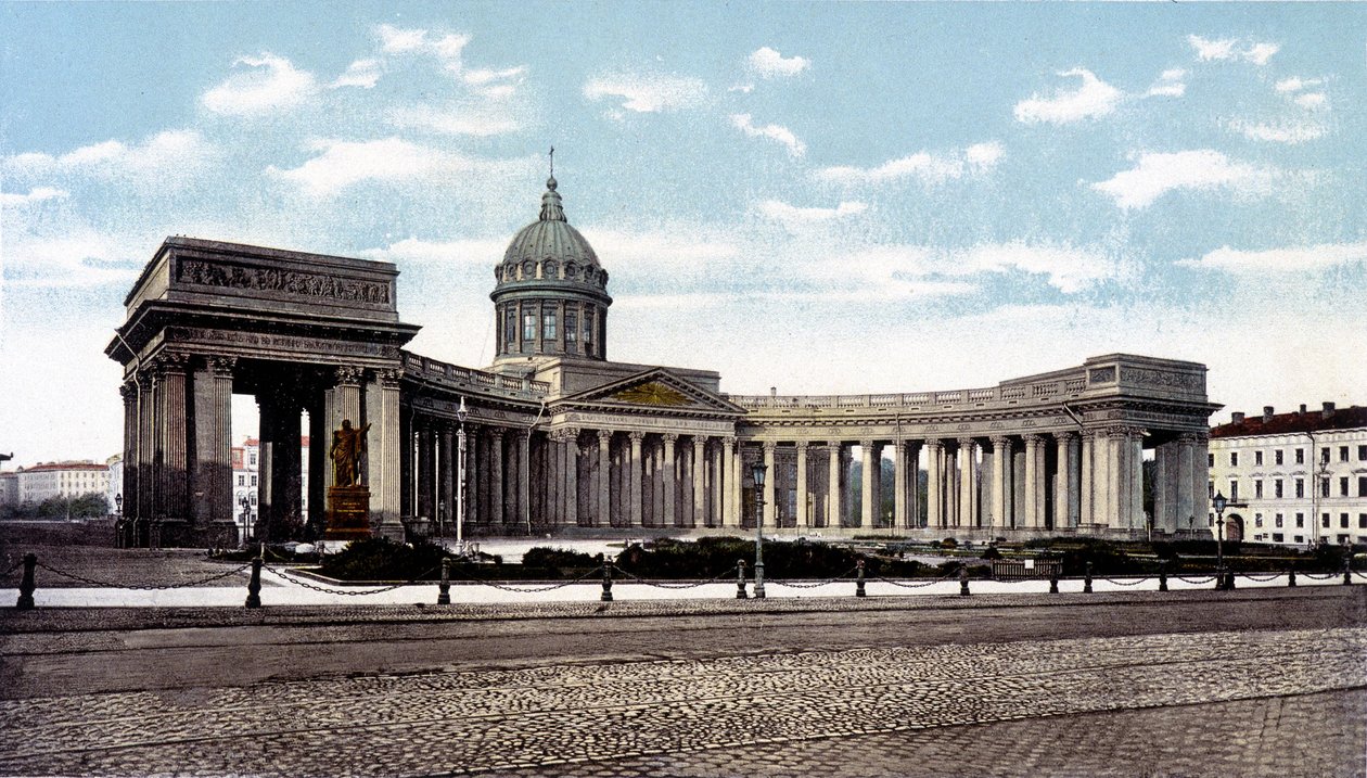 Kazan Cathedral in St. Petersburg. Photograph of the late 19th century by Unknown photographer