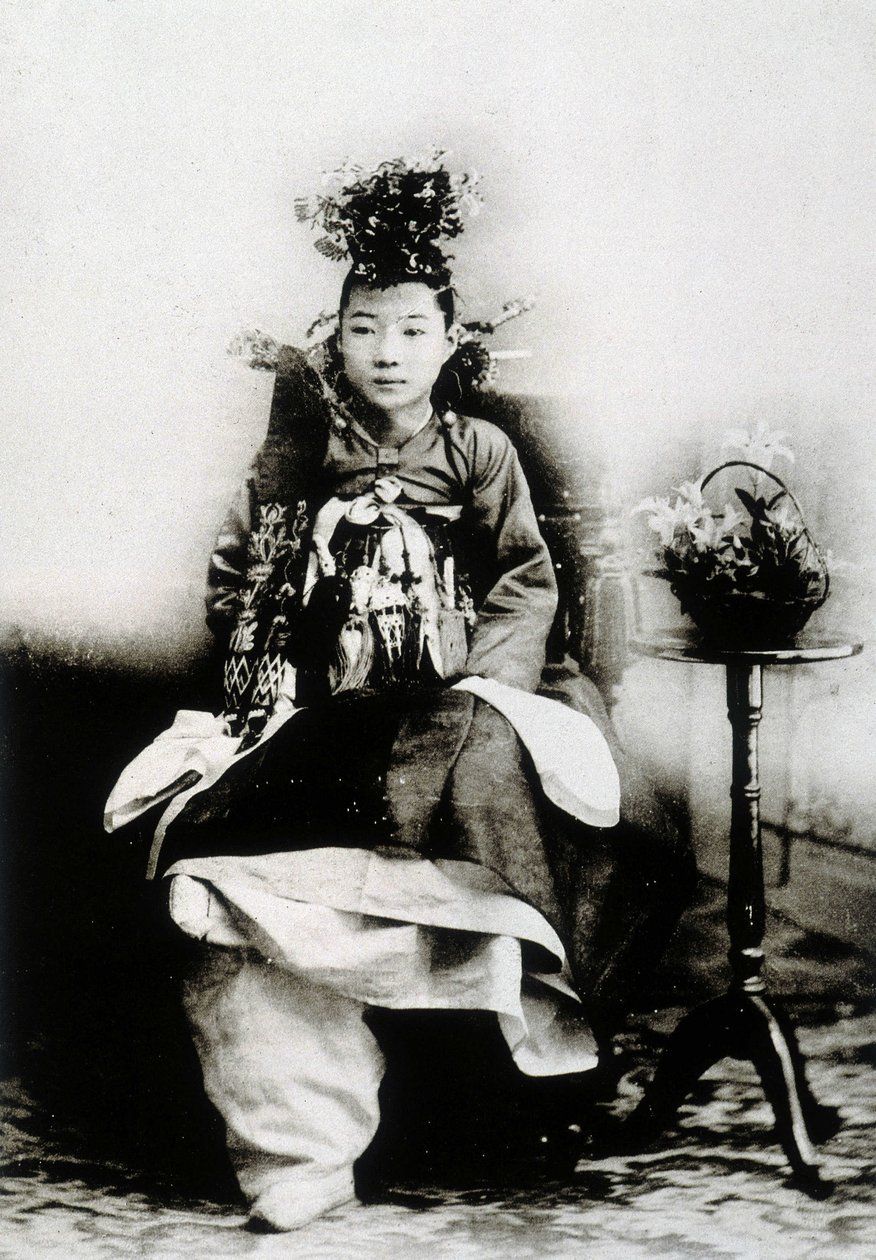 Korean woman in Traditional wedding dress by Unknown photographer
