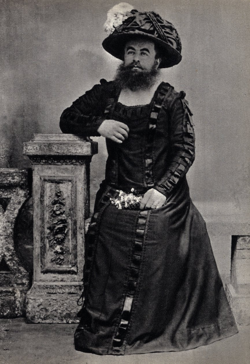 Les Monsters, the bearded woman. Late 19th century, Paris. Coll. Selva. by Unknown photographer