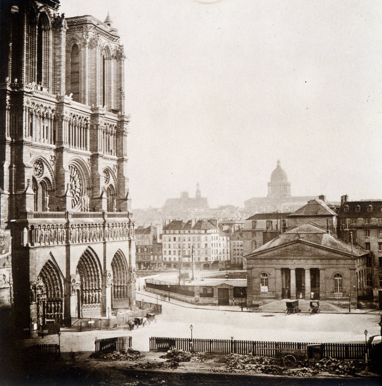 Notre Dame de Paris and the Square, Late 19th Century by Unknown photographer