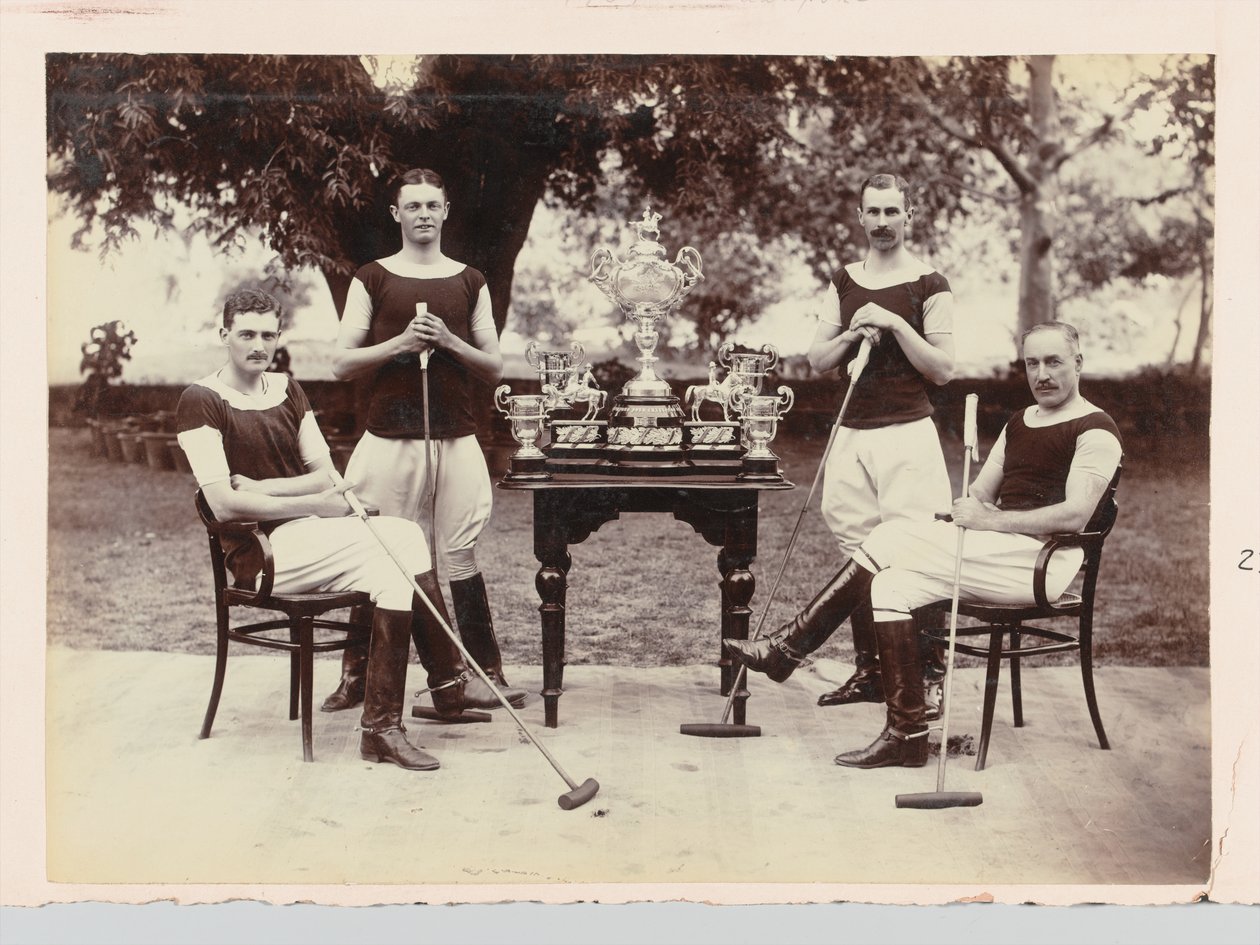 Polo Team with Trophies by Unknown photographer