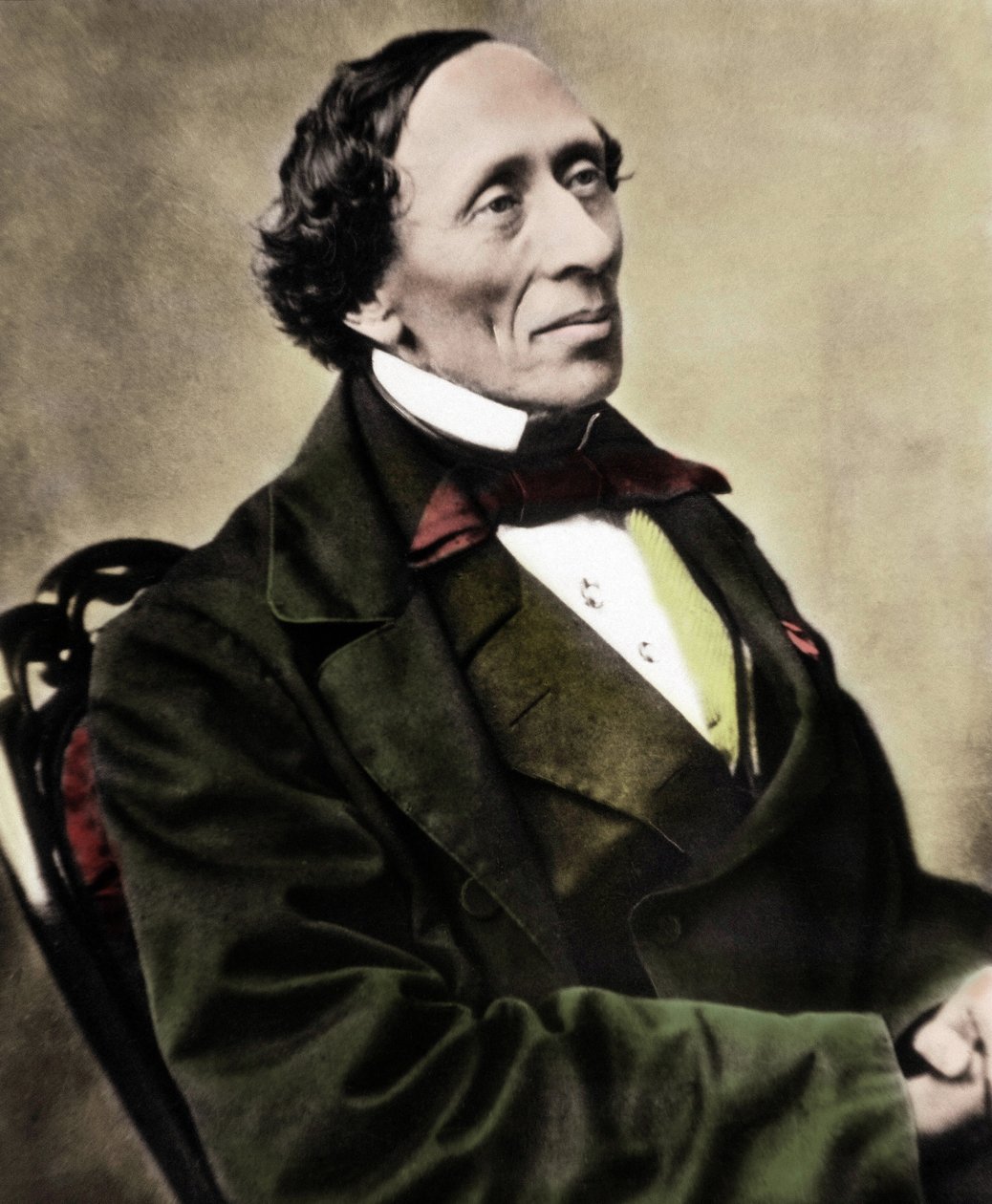 Portrait of Danish writer and poet Hans Christian Andersen (1805-1875). Photograph of the 1860s. by Unknown photographer