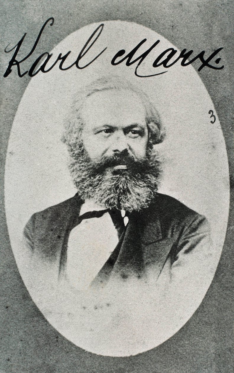 Portrait of German philosopher and economist Karl Marx by Unknown photographer