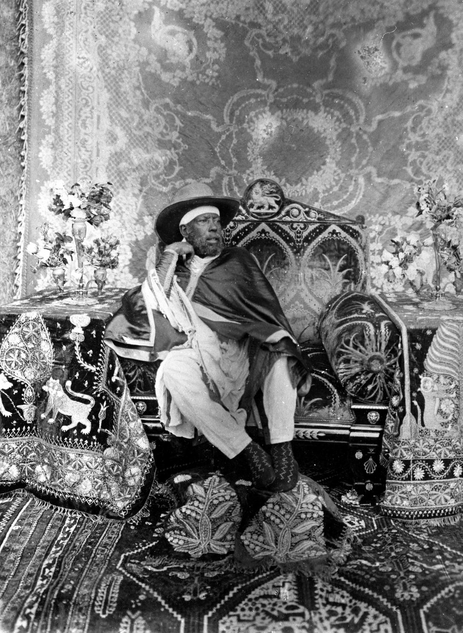 Portrait of Menelik II, Emperor of Ethiopia. by Unknown photographer