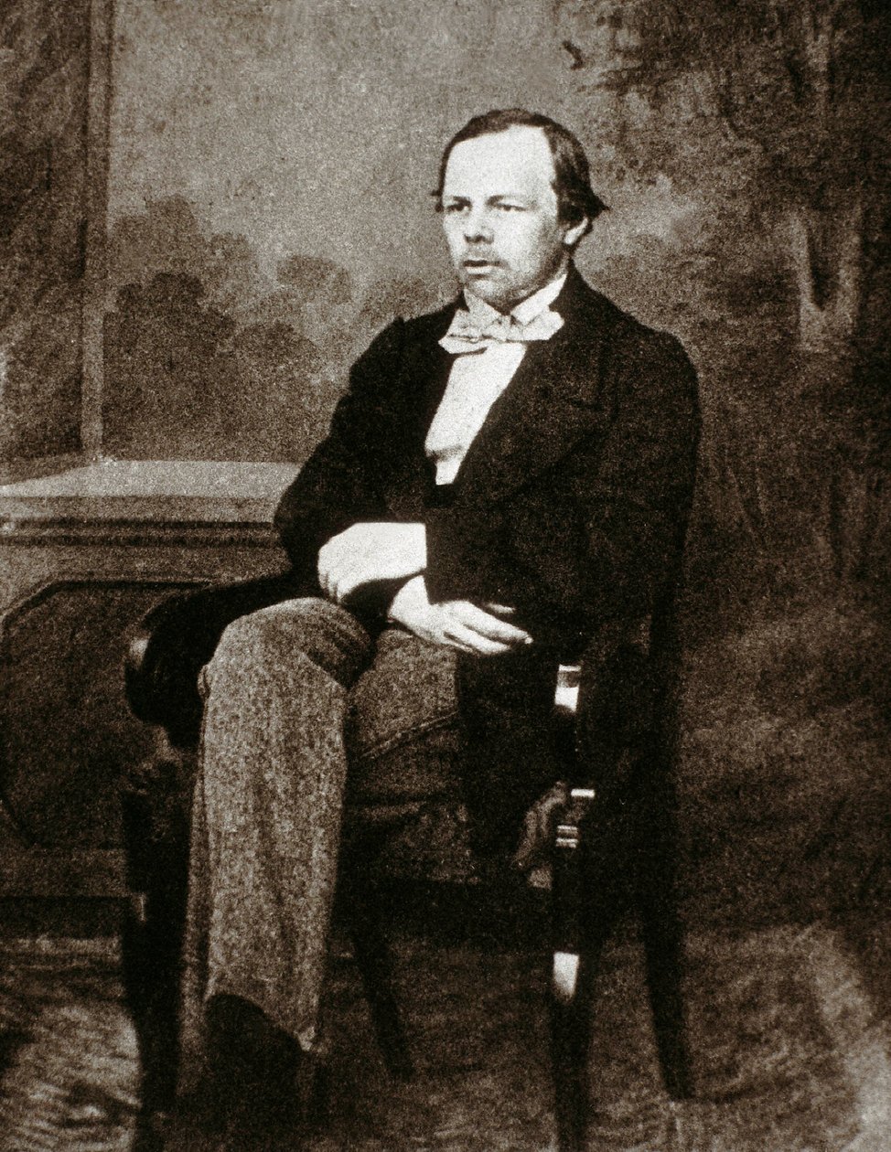 Portrait of Russian writer Fedor Dostoevsky by Unknown photographer