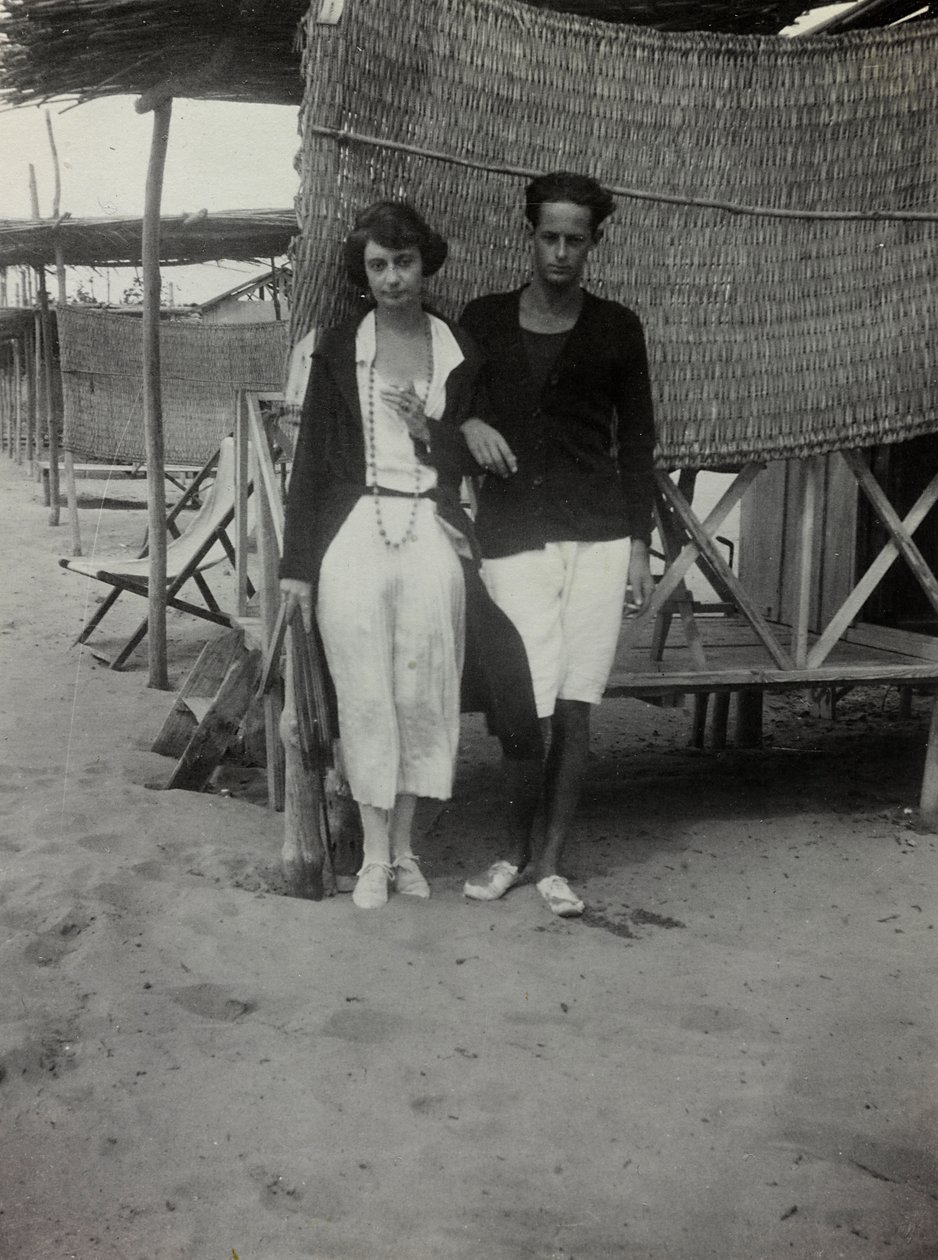 Portrait of a couple on the beach, Versilia by Unknown photographer
