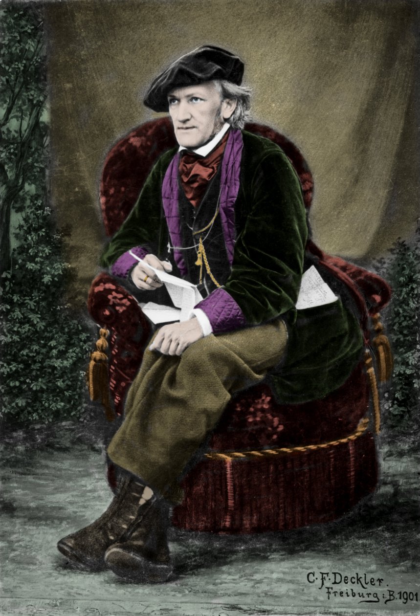 Portrait of Richard Wagner (1813-1883) in the Villa Tribschen in Lucerne, Switzerland by Unknown photographer