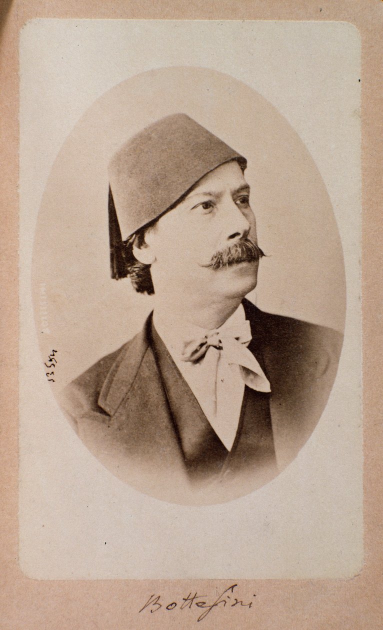 Portrait of Italian Conductor, Double Bass Musician and Composer Giovanni Bottesini (1821-1889) by Unknown photographer