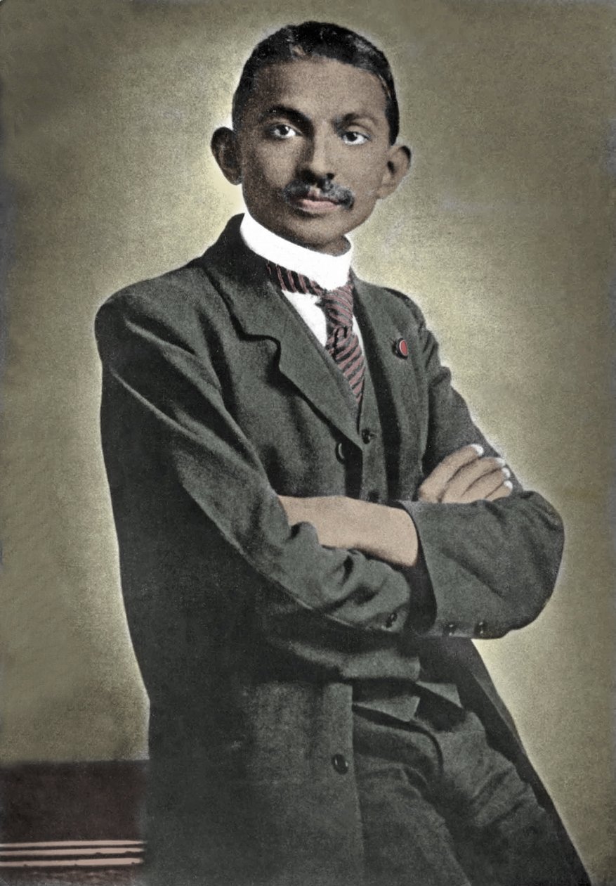 Portrait of Mohandas Karamchand Gandhi, Indian political and spiritual leader by Unknown photographer