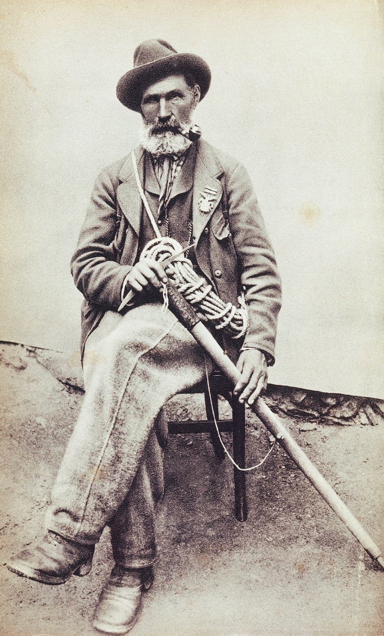 Portrait of the Italian Mountaineer Jean-Antoine Carrel (Valtournenche) by Unknown photographer