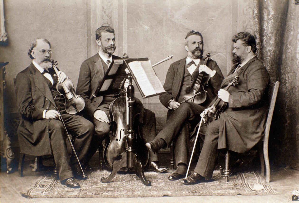 Portrait of the members of the Joachim quartet, c. 1900 by Unknown photographer