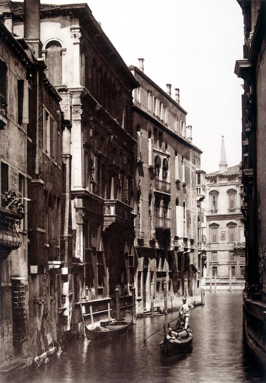 The Grimani Canal in Venice - photography, late 19th century by Unknown photographer