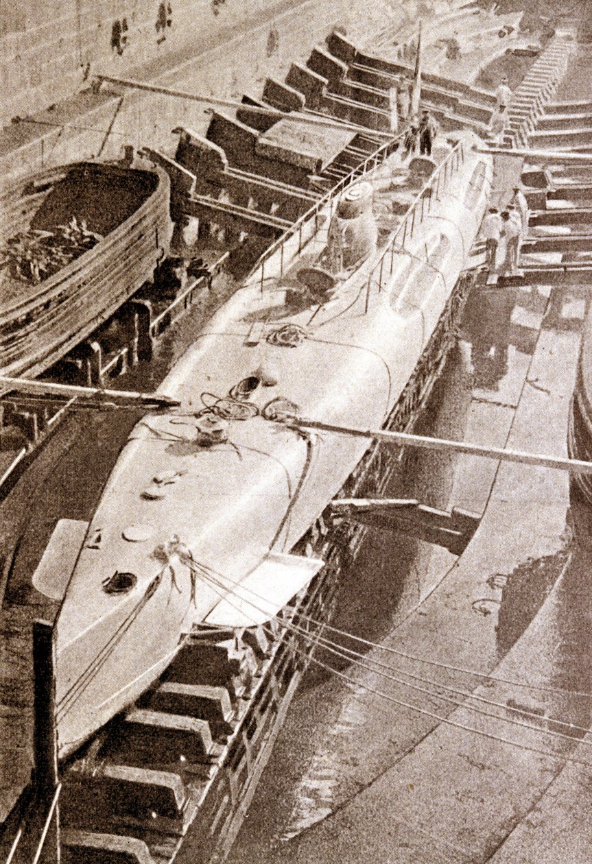 The Narval, First French Submarine by Unknown photographer