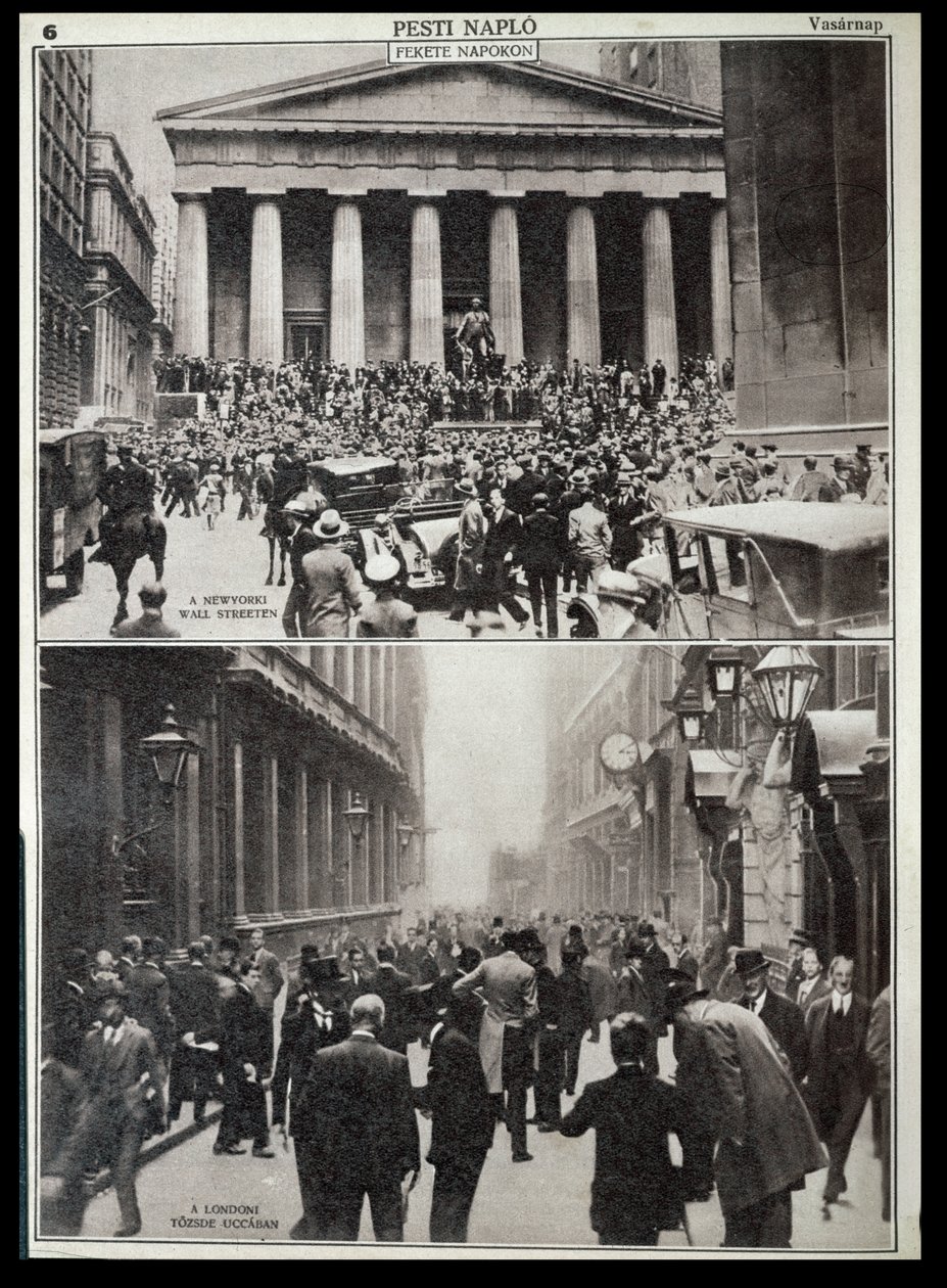 Black Days on Wall Street; The Stock Exchange in London at the Time of the Crash in 1929 by Unknown photographer
