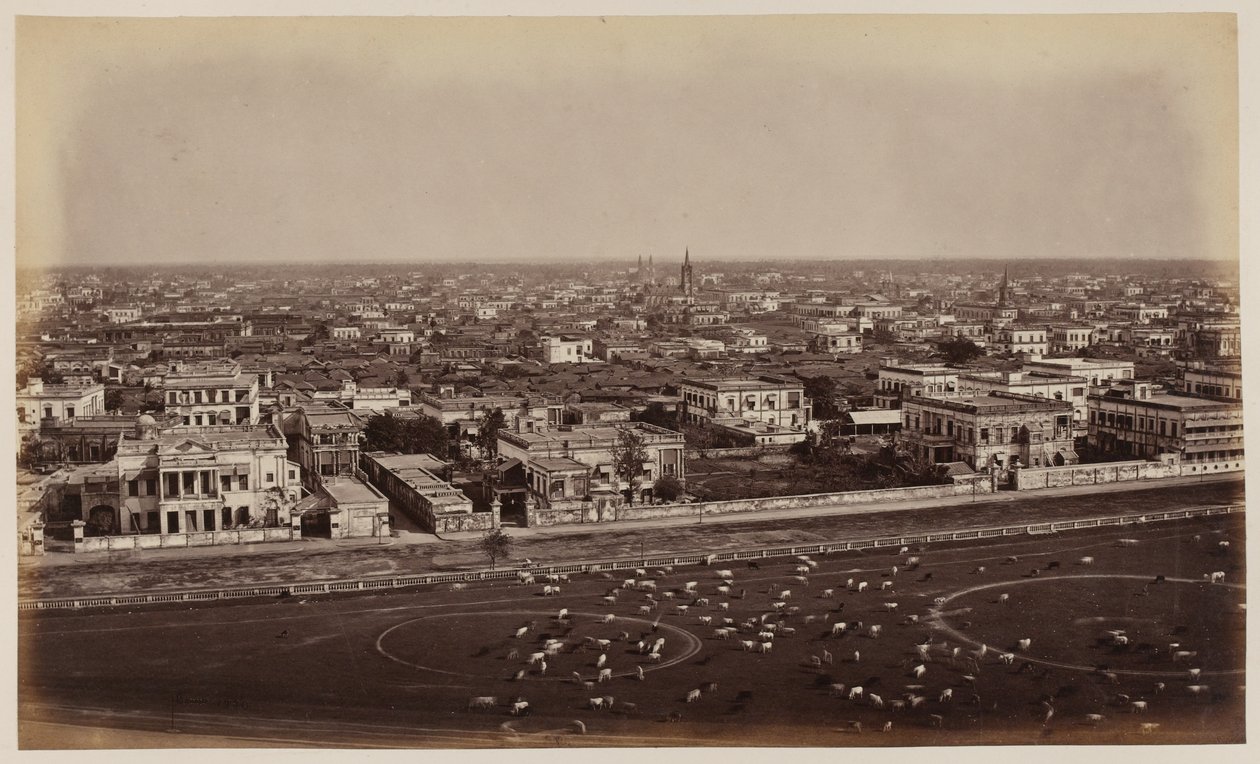 View from the Ochterlony Monument, Calcutta by Unknown photographer