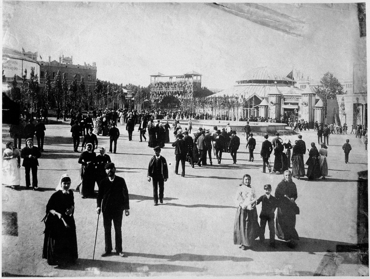 View of Plaza Catalunya in Barcelona, late 19th century by Unknown photographer
