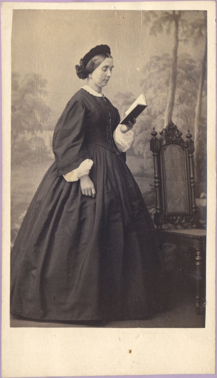 Woman with a Book, ca 1860 by Unknown photographer