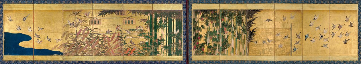 Millet and Birds by Unkoku School