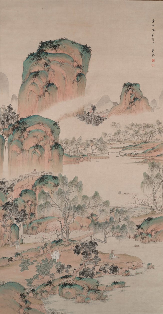Spring Landscape in the Blue-Green Style by Uragami Shunkin