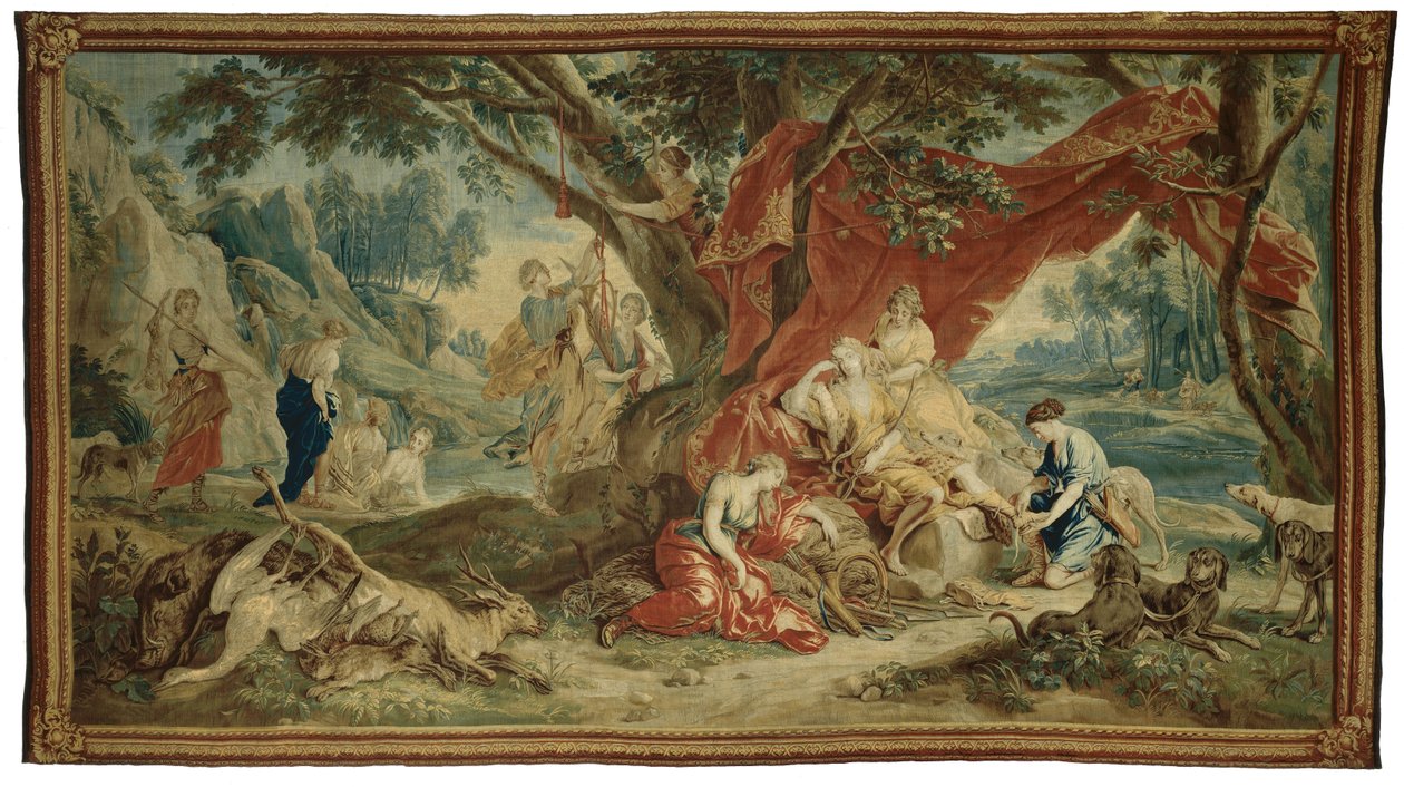 Resting Diana, from the Triumphs of the Gods by Urbanus Leyniers (possibly)