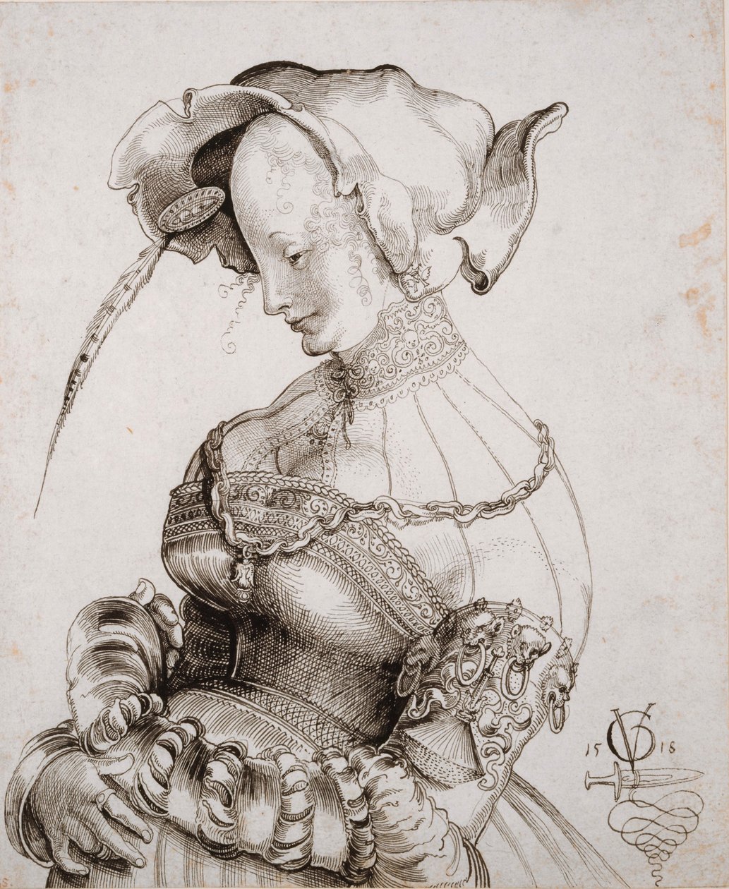 Prostitute in Half Figure by Urs Graf