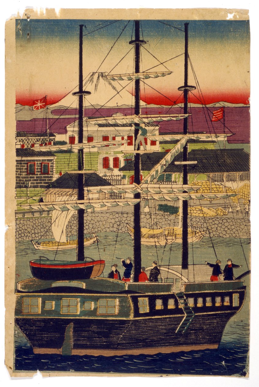 Kyoto Harbour, Japan by Utagawa (1786 1865) Kunisada