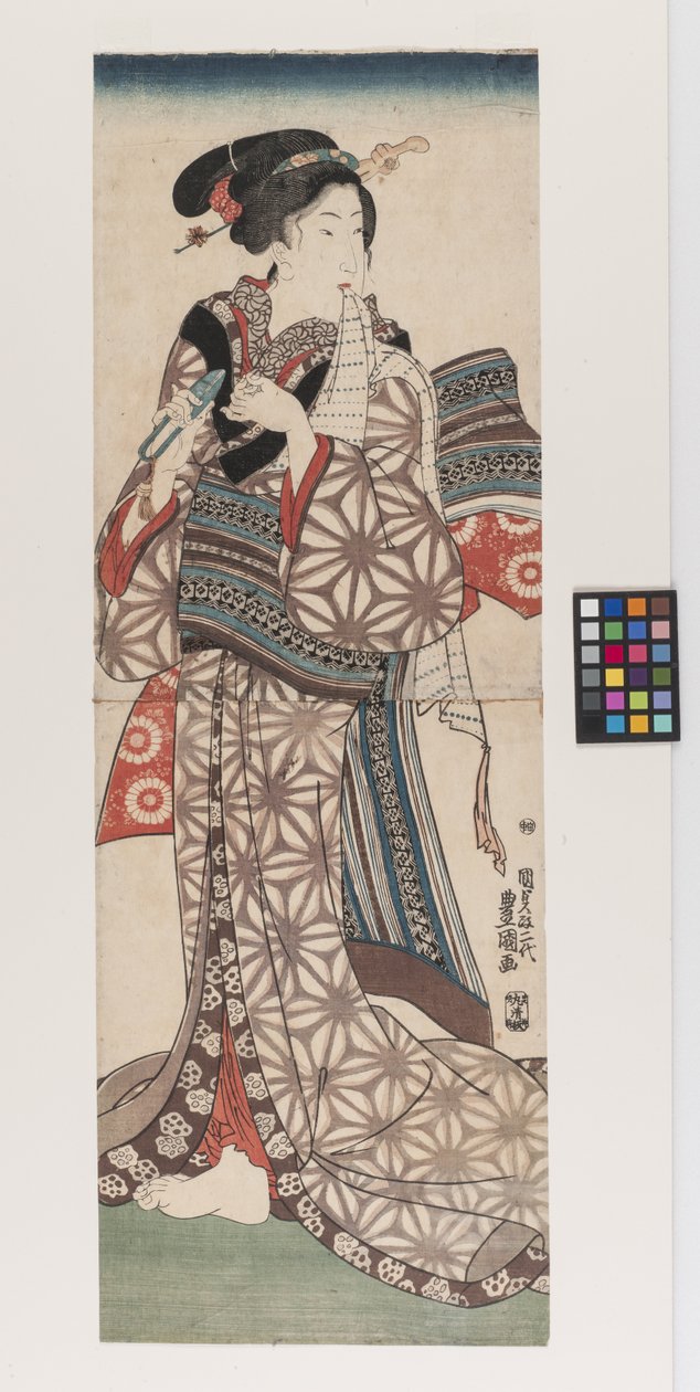 Woman Trimming Fingernails, About 1845 by Utagawa (1786 1865) Kunisada