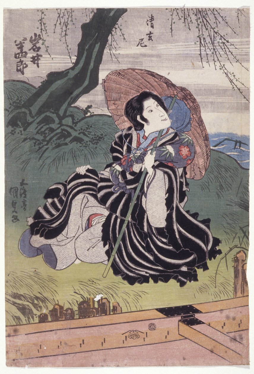Iwai Hanshirō In The Role Of The Nun Seigen by Utagawa (1786 1865) Kunisada