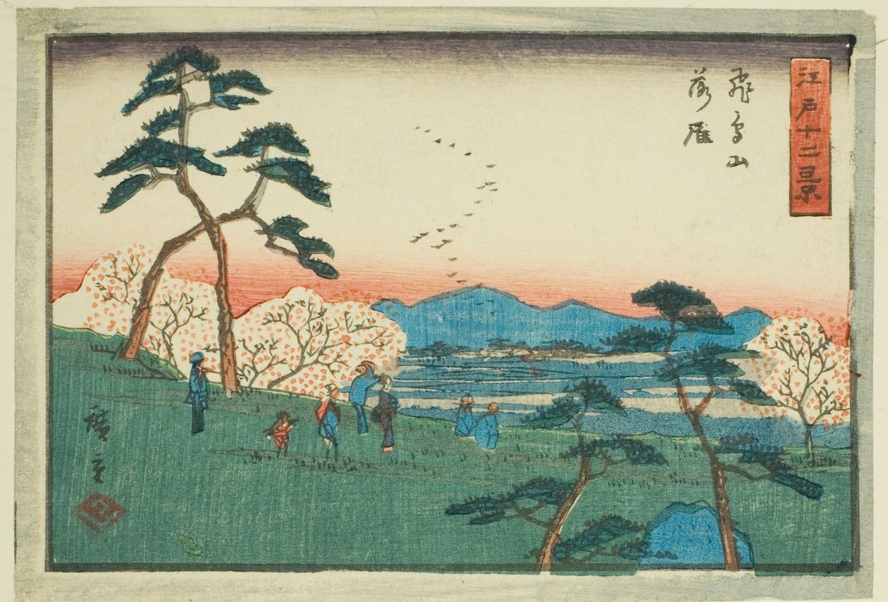 Descending Geese at Asuka Hill, from the series 