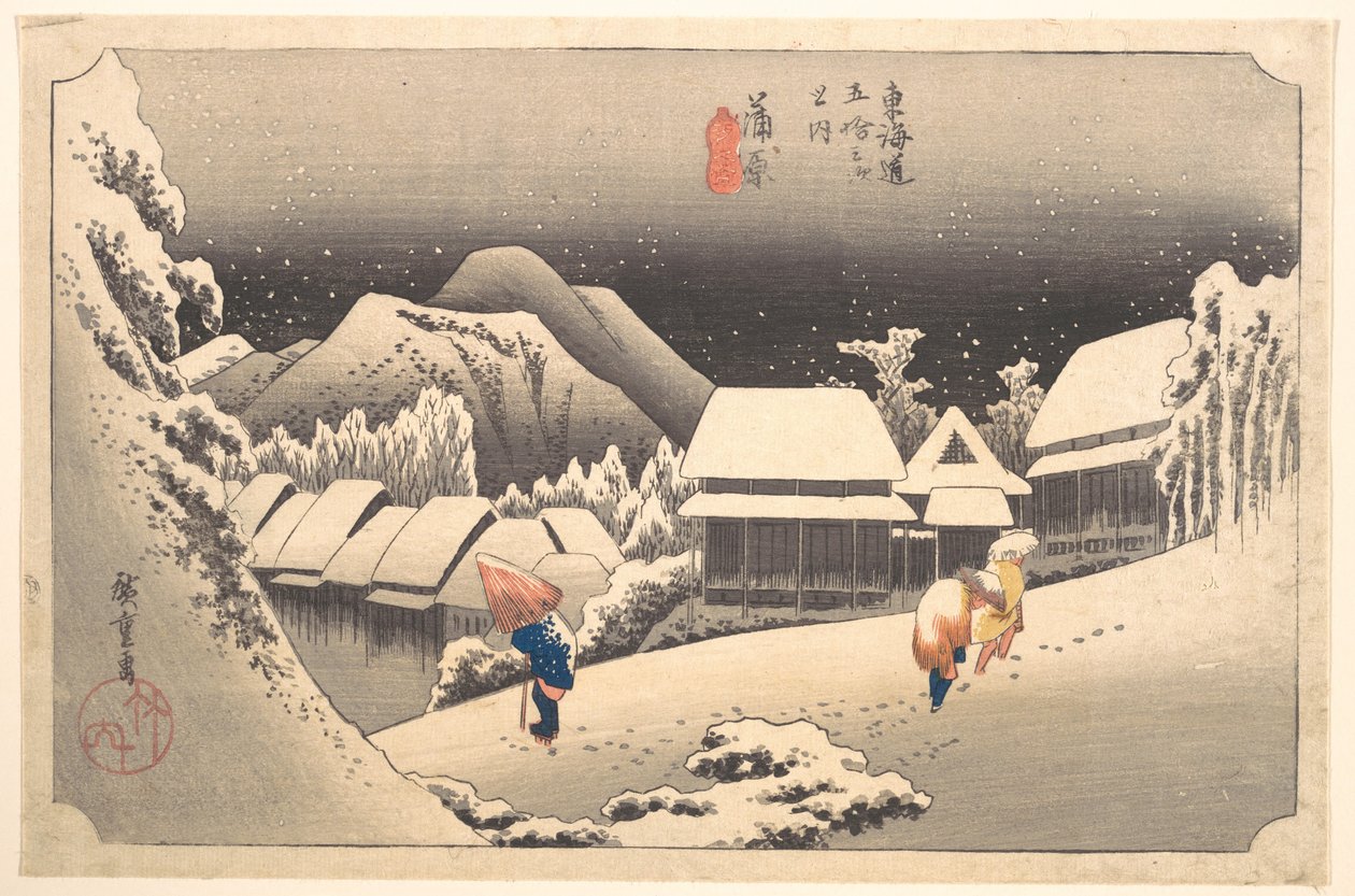 Evening Snow by Utagawa Hiroshige