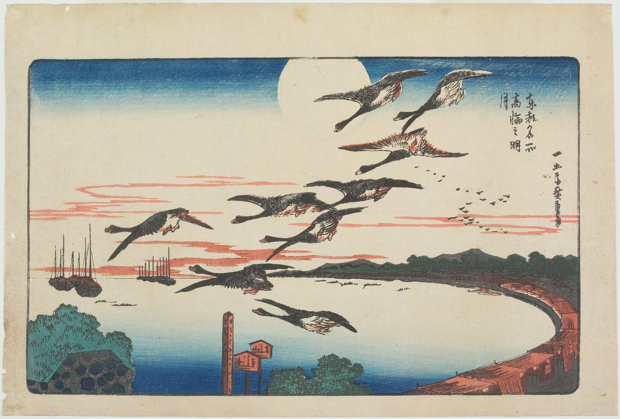 Full Moon over Takanawa by Utagawa Hiroshige