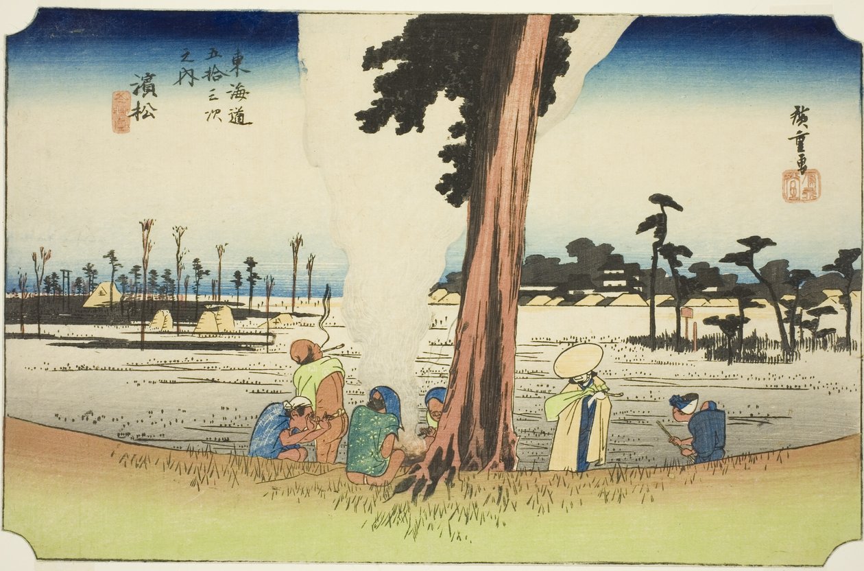 Hamamatsu: Winter Scene, from the series Fifty-three Stations of the Tokaido by Utagawa Hiroshige