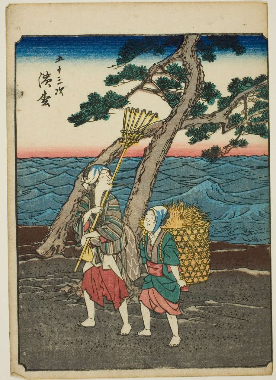 Hamamatsu, from the Series "Fifty-three Stations of the Tokaido," also Known as the Figure Tokaido by Utagawa Hiroshige