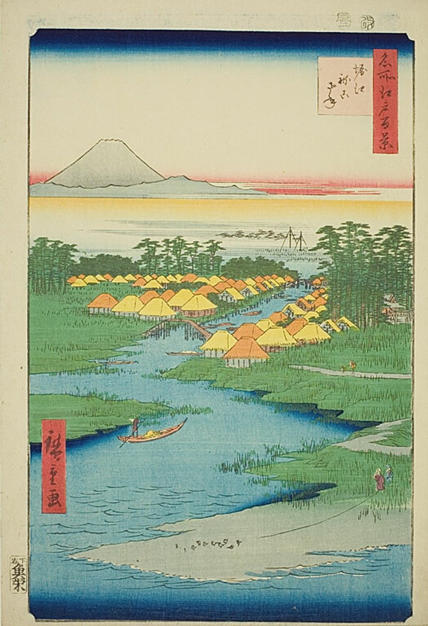 Horie and Nekozane, No.96 from the series "One Hundred Famous Views of Edo" by Utagawa Hiroshige