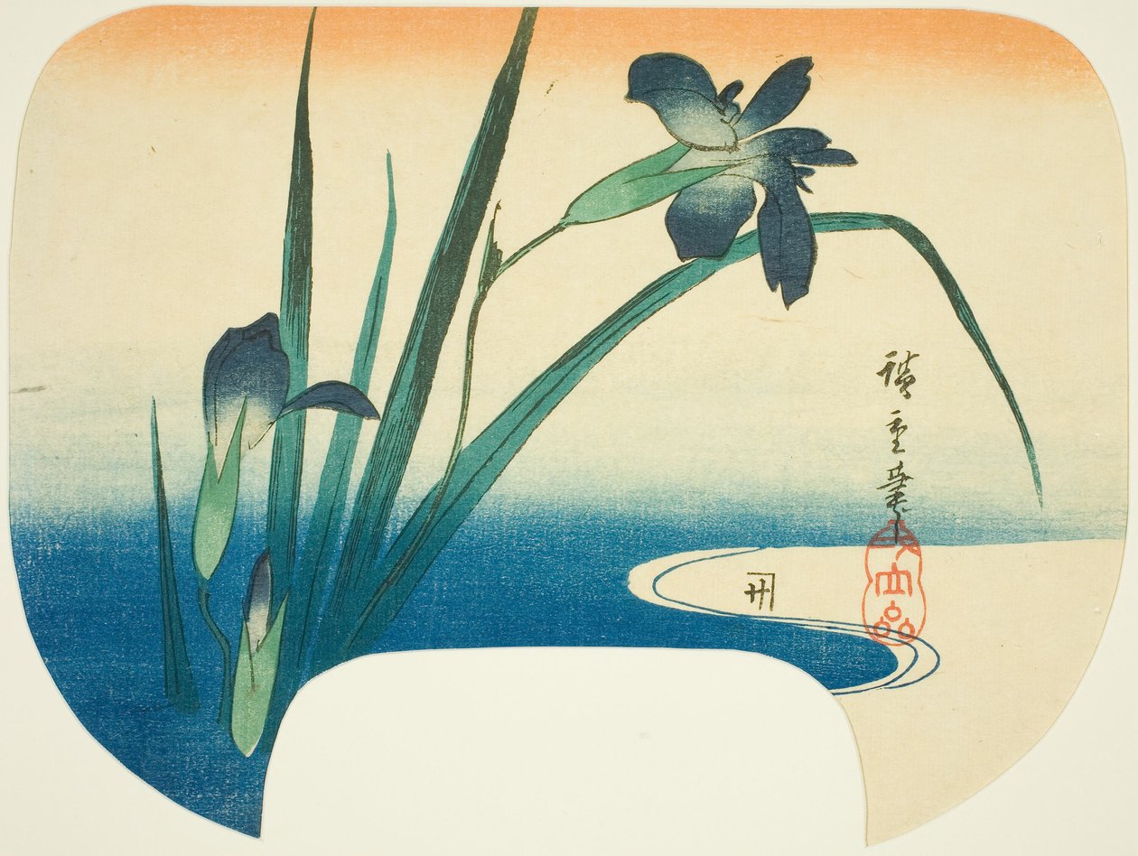 Iris and Stream by Utagawa Hiroshige