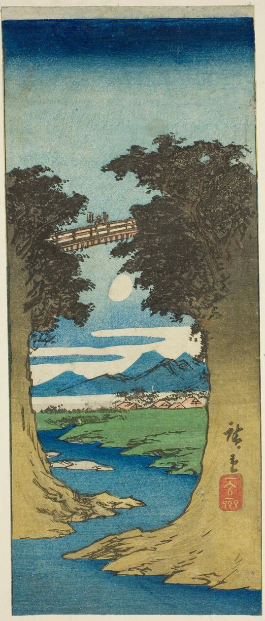 Monkey Bridge by Utagawa Hiroshige
